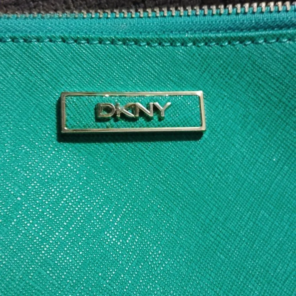 DKNY Green Leather  Clutch